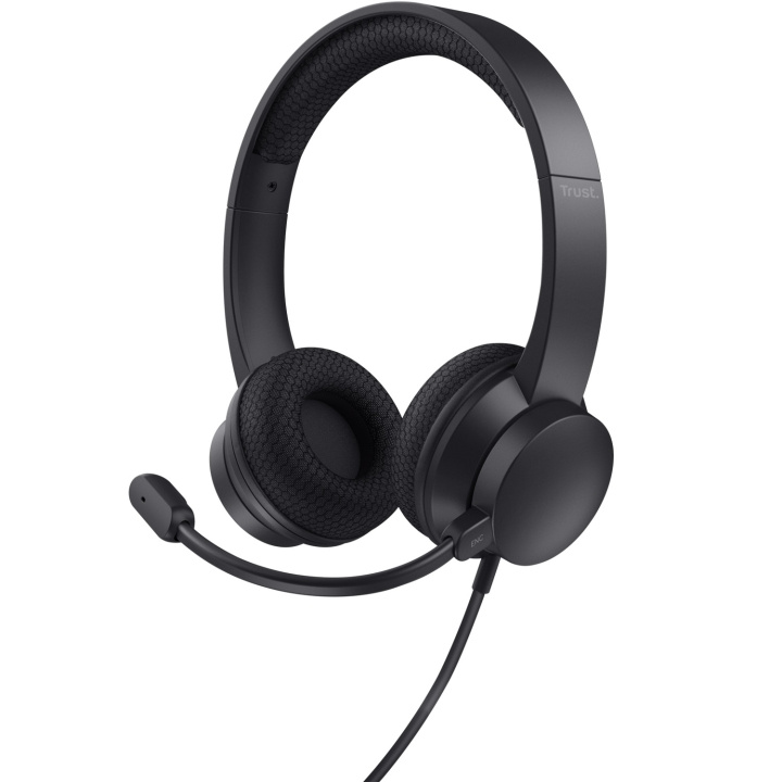 Trust Ayda PC-headset ENC USB Svart ryhmässä TIETOKOONET & TARVIKKEET / Tietokonetarvikkeet / Kuulokkeet @ TP E-commerce Nordic AB (D21068)