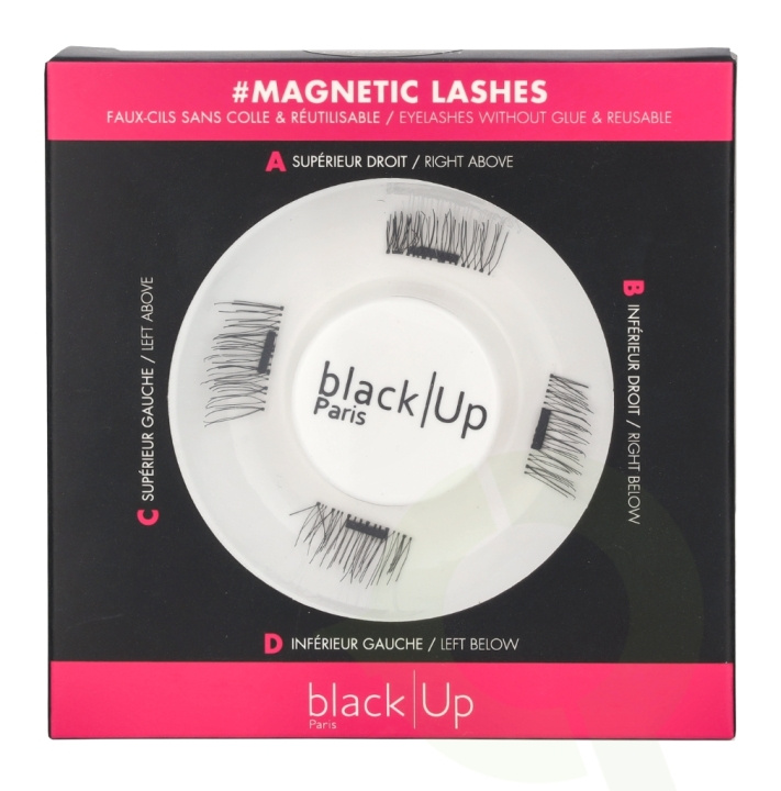 Black Up Magnetic Eyelashes 4 piece #01 ryhmässä KAUNEUS JA TERVEYS / Meikit / Silmät ja kulmat / Irtoripset @ TP E-commerce Nordic AB (D21126)