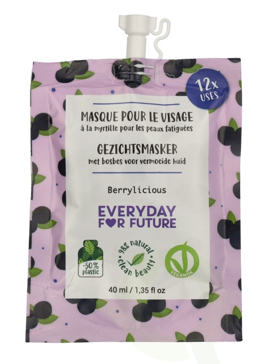 Everyday For Future Face Mask 40 ml 12 Uses - Berrilicious ryhmässä KAUNEUS JA TERVEYS / Ihonhoito / Kasvot / Päivävoide @ TP E-commerce Nordic AB (D21218)