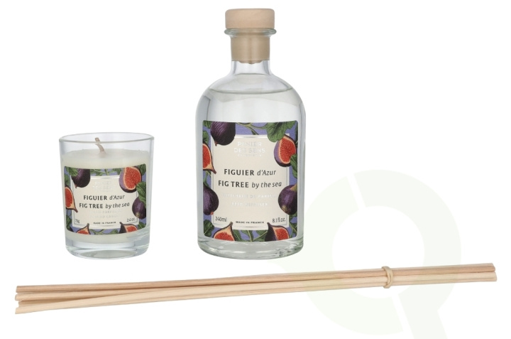 Panier Des Sens Scented Duo Set 310 ml Fig Tree Diffuser 240ml/Fig Tree 70gr ryhmässä KAUNEUS JA TERVEYS / Tuoksut & Parfyymit / Muut tuoksut / Tuoksukynttilät @ TP E-commerce Nordic AB (D21239)