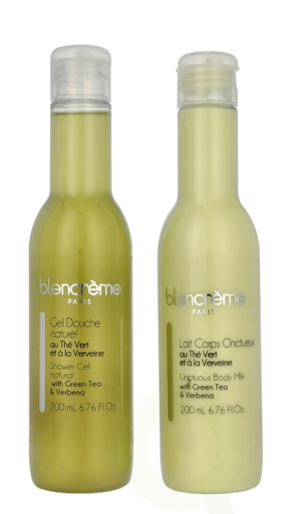 Blancreme Shower Gel + Creamy Body Milk Duo 400 ml 2x200 ml Green Tea & Verbena ryhmässä KAUNEUS JA TERVEYS / Lahjapakkaukset / Naisten lahjapakkaukset @ TP E-commerce Nordic AB (D21258)