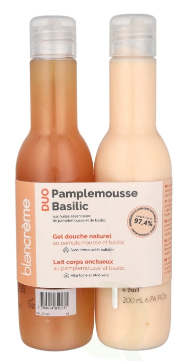Blancreme Shower Gel + Creamy Body Milk Duo 400 ml 2x200 ml Grapefruit & Basil ryhmässä KAUNEUS JA TERVEYS / Lahjapakkaukset / Naisten lahjapakkaukset @ TP E-commerce Nordic AB (D21259)