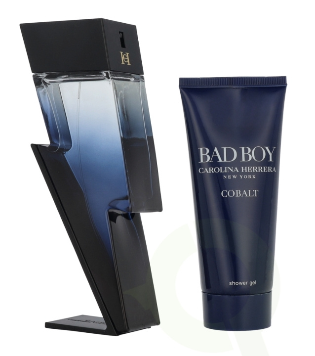 Carolina Herrera Bad Boy Cobalt Giftset 200 ml Edp Electrique Spray 100ml/Shower Gel 100ml ryhmässä KAUNEUS JA TERVEYS / Lahjapakkaukset / Miesten lahjapakkaukset @ TP E-commerce Nordic AB (D21284)