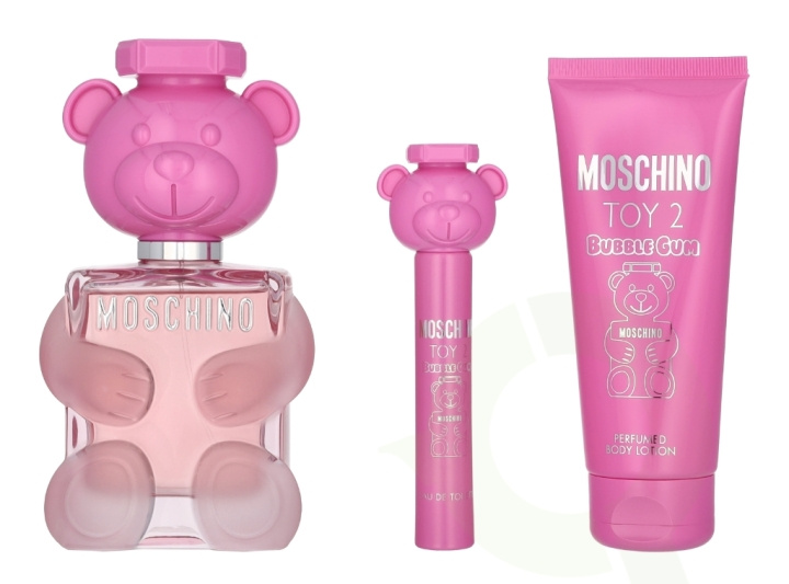 Moschino Toy 2 Bubble Gum Giftset 110 ml Edt Spray 100ml/Body Lotion 100ml/Edt Spray 10ml ryhmässä KAUNEUS JA TERVEYS / Lahjapakkaukset / Naisten lahjapakkaukset @ TP E-commerce Nordic AB (D21321)