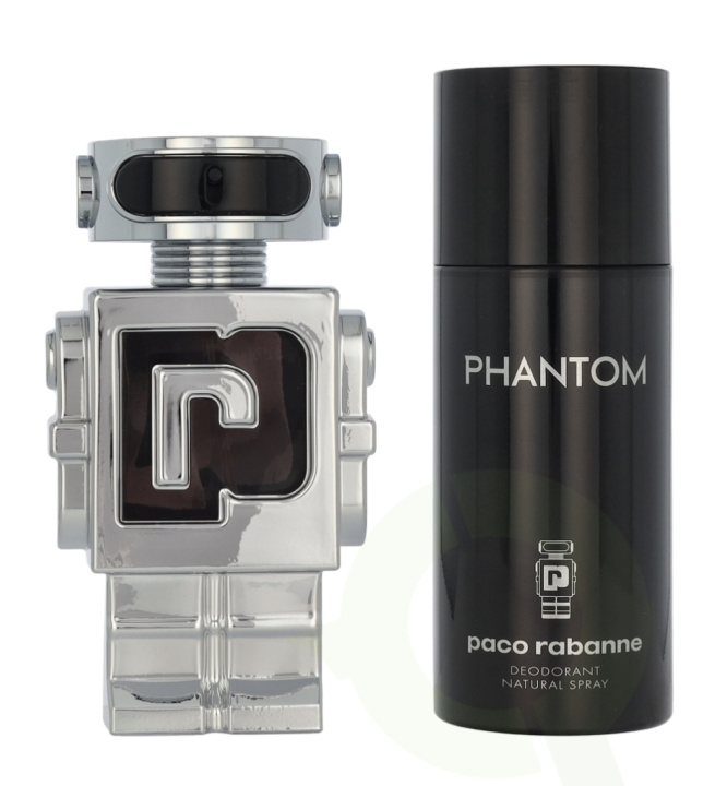 Paco Rabanne Phantom Giftset 250 ml Edt Spray 100 ml / Deodorant Spray 150 ml ryhmässä KAUNEUS JA TERVEYS / Tuoksut & Parfyymit / Parfyymit / Miesten Tuoksut @ TP E-commerce Nordic AB (D21329)