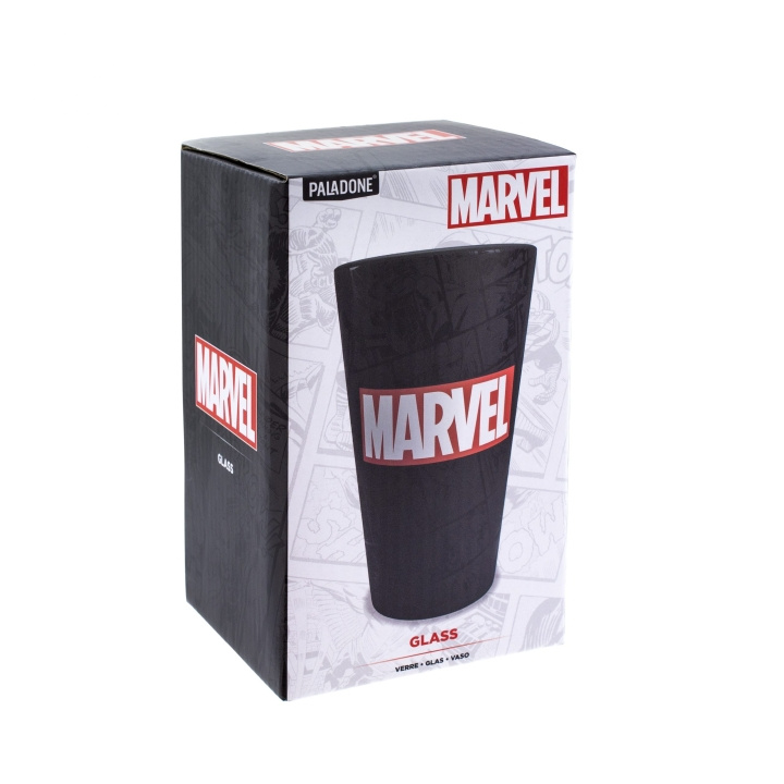 Marvel logo lasi ryhmässä URHEILU, VAPAA-AIKA JA HARRASTUS / Hauskat tavarat / Mukit @ TP E-commerce Nordic AB (D21406)