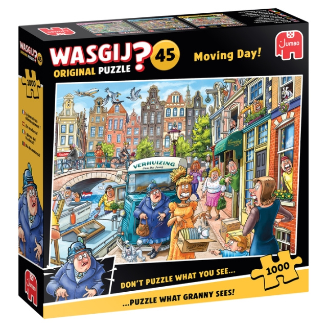 Wasgij Alkuperäinen 45: Muuttopäivä! (1000 kappaletta) ryhmässä URHEILU, VAPAA-AIKA JA HARRASTUS / Harrastus / Palapeli @ TP E-commerce Nordic AB (D21440)