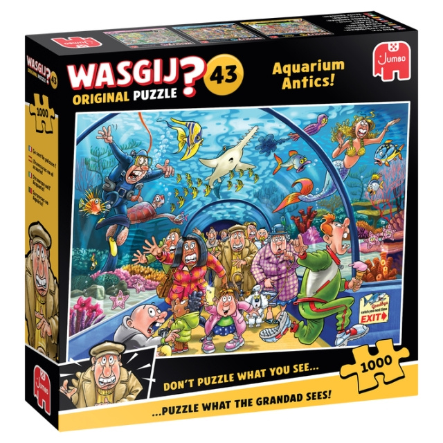 Wasgij Alkuperäinen 43: Aquarium Antics (1000 kpl) ryhmässä URHEILU, VAPAA-AIKA JA HARRASTUS / Harrastus / Palapeli @ TP E-commerce Nordic AB (D21441)