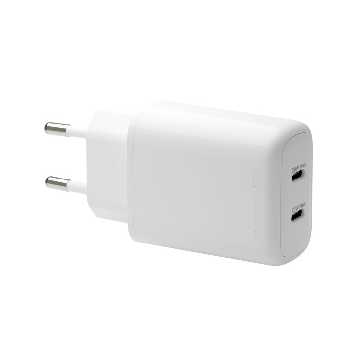 dbramante1928 Re-charge Pro - EU seinälaturi 2x USB-C 20W - Valkoinen ryhmässä ÄLYPUHELIMET JA TABLETIT / Laturit & Kaapelit / Seinälaturi / Seinälaturi Type C @ TP E-commerce Nordic AB (D21475)