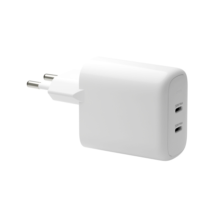 dbramante1928 Re-charge Pro - EU-seinälaturi - 2x USB-C 30W - Valkoinen ryhmässä ÄLYPUHELIMET JA TABLETIT / Laturit & Kaapelit / Seinälaturi / Seinälaturi Type C @ TP E-commerce Nordic AB (D21476)