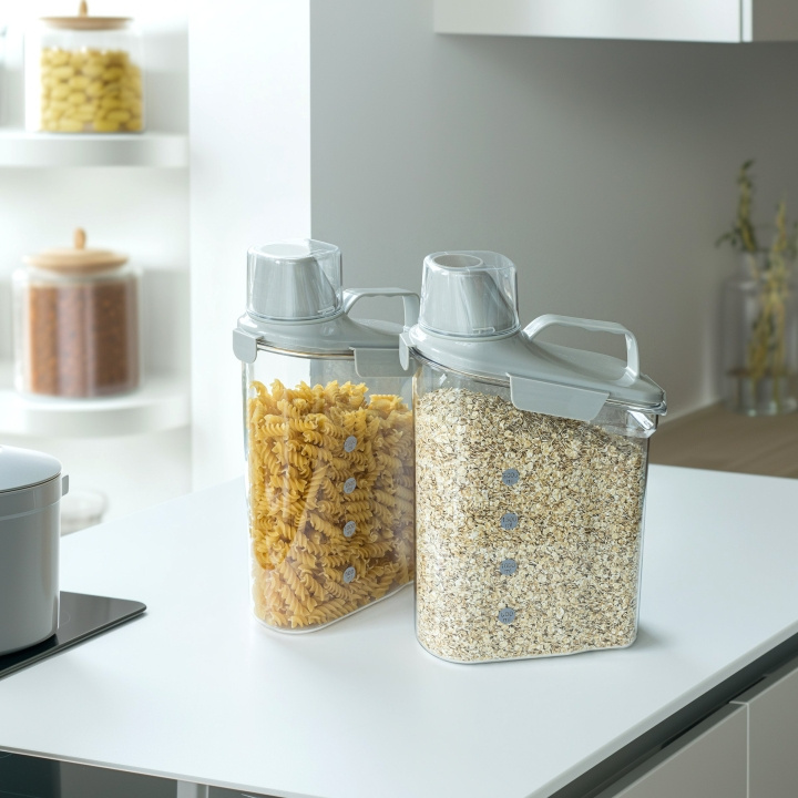 Scandinavian Collection Container with Measuring Cup - 2 Pack ryhmässä KOTI, TALOUS JA PUUTARHA / Keittiövälineet / Muut keittivälineet @ TP E-commerce Nordic AB (D21554)