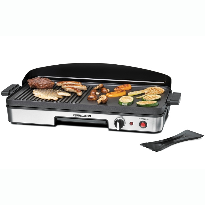 Rommelsbacher Bordsgrill BBQ 2003 1900W Turbo 50X25cm ryhmässä KOTI, TALOUS JA PUUTARHA / Kodinkoneet / Leivänpaahtimet & Leipägrillit / Pöytägrillit ja Raclette @ TP E-commerce Nordic AB (D21585)