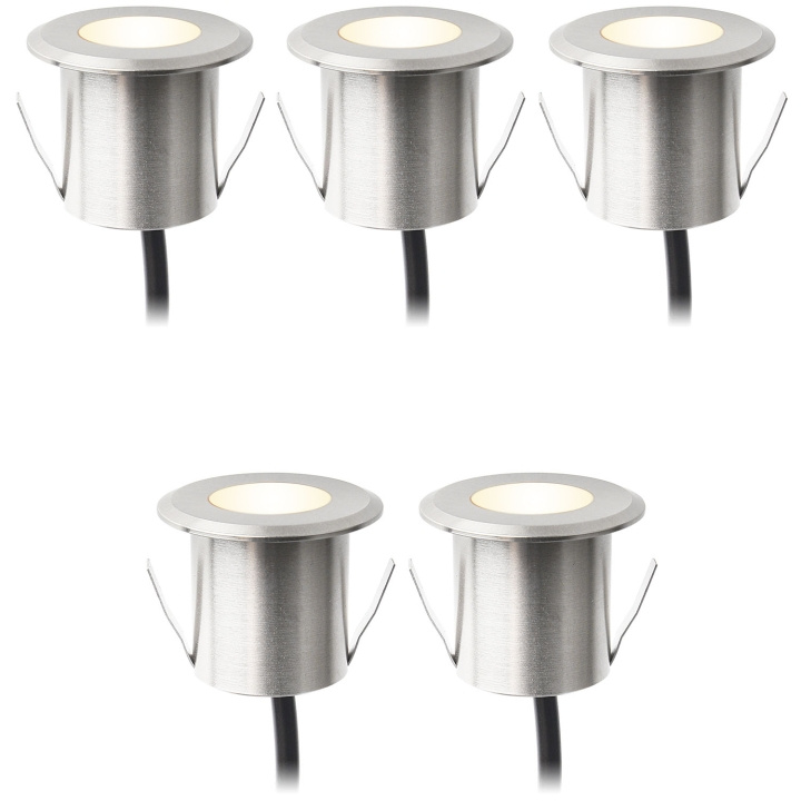 LightsOn Dexter Decklight 5-pack Silver ryhmässä KOTI, TALOUS JA PUUTARHA / Sähkö & Valaistus / Ulkovalaistus @ TP E-commerce Nordic AB (D21649)