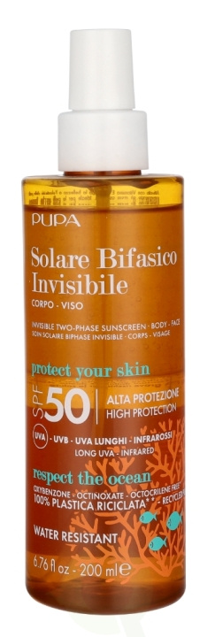 Pupa Milano Pupa Multifunction Invisible Two-Phase Sunscreen SPF50 200 ml ryhmässä KAUNEUS JA TERVEYS / Ihonhoito / Rusketus / Aurinkosuoja @ TP E-commerce Nordic AB (D21690)