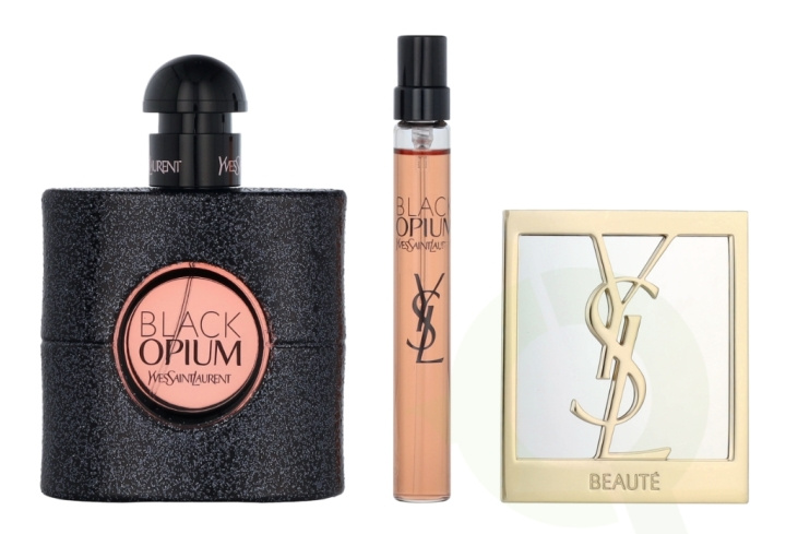 Yves Saint Laurent YSL Black Opium Giftset 60 ml Edp Spray 50ml/Edp Spray 10ml/Mirror ryhmässä KAUNEUS JA TERVEYS / Tuoksut & Parfyymit / Parfyymit / Naisten Tuoksut @ TP E-commerce Nordic AB (D21754)