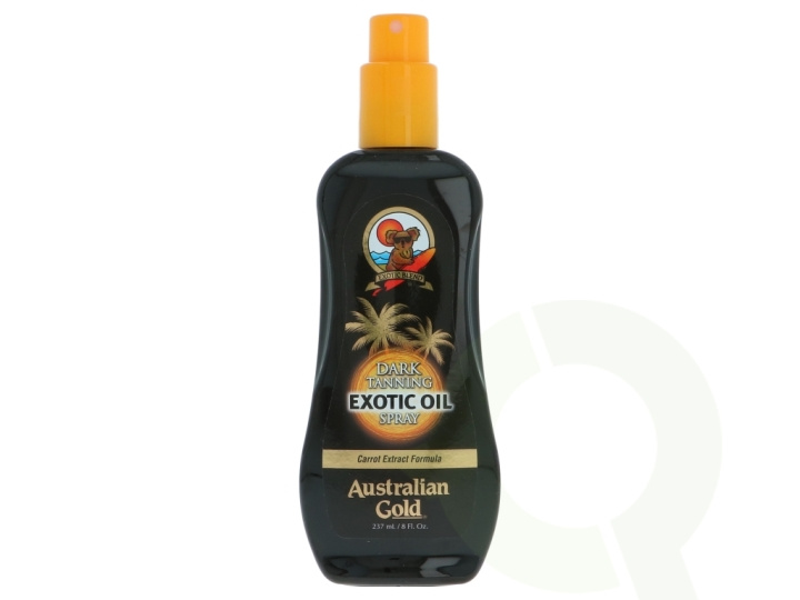 Australian Gold Exotic Oil Spray 237 ml Dark Tannin + Carrot Extract Formula ryhmässä KAUNEUS JA TERVEYS / Ihonhoito / Rusketus / Aurinkosuoja @ TP E-commerce Nordic AB (D21826)