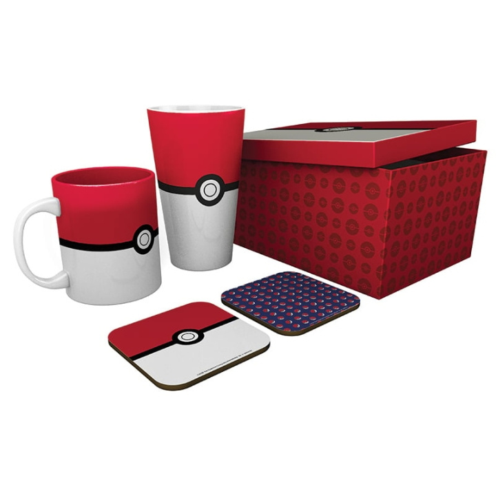 Abysse POKEMON Pack lasi + muki + 2 lasinalustaa - Pokéball - XXL ryhmässä URHEILU, VAPAA-AIKA JA HARRASTUS / Hauskat tavarat / Mukit @ TP E-commerce Nordic AB (D21970)