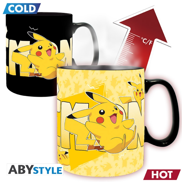 Abysse Pokemon-muki Heat Change - Pikachu - 460 ml ryhmässä URHEILU, VAPAA-AIKA JA HARRASTUS / Hauskat tavarat / Mukit @ TP E-commerce Nordic AB (D21983)