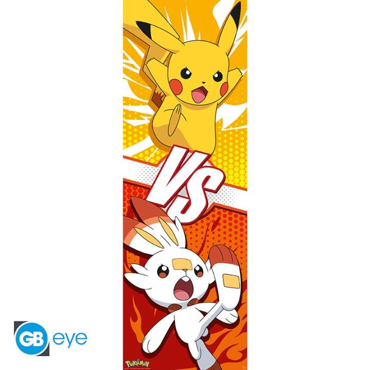 Abysse Pokemon ovi juliste - Pikachu ja Scorbunny - 53x158 cm ryhmässä URHEILU, VAPAA-AIKA JA HARRASTUS / Hauskat tavarat / Keräilyesineet @ TP E-commerce Nordic AB (D22006)