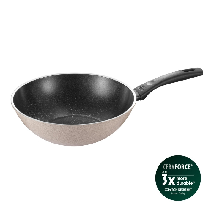 Ballarini Ledro Wok - Beige - 28 cm ryhmässä KOTI, TALOUS JA PUUTARHA / Keittiövälineet / Paistinpannut @ TP E-commerce Nordic AB (D22025)