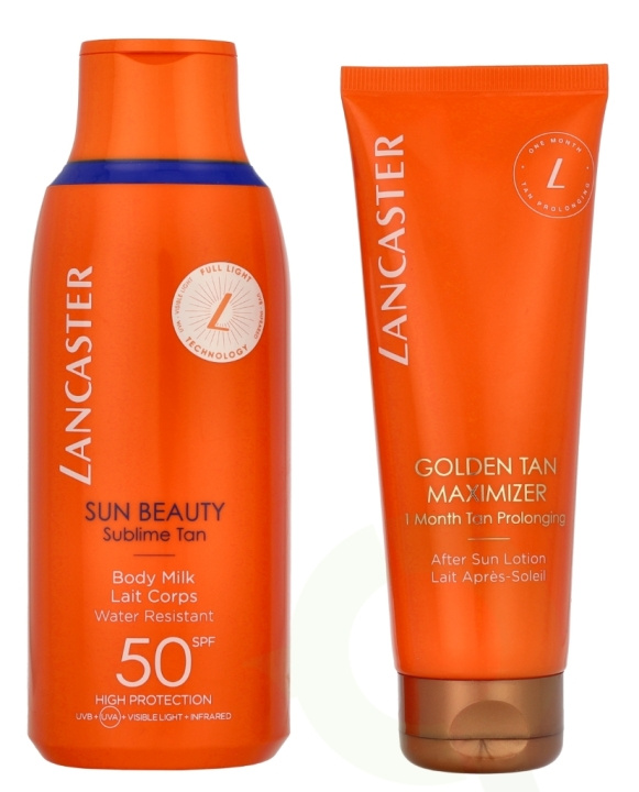 Lancaster My Sun Routine Duo SPF50 Kit 300 ml Sun Beauty Body Milk SPF50 175 ml/Golden Tan Maximizer 125 ml ryhmässä KAUNEUS JA TERVEYS / Ihonhoito / Rusketus / Aurinkosuoja @ TP E-commerce Nordic AB (D22057)