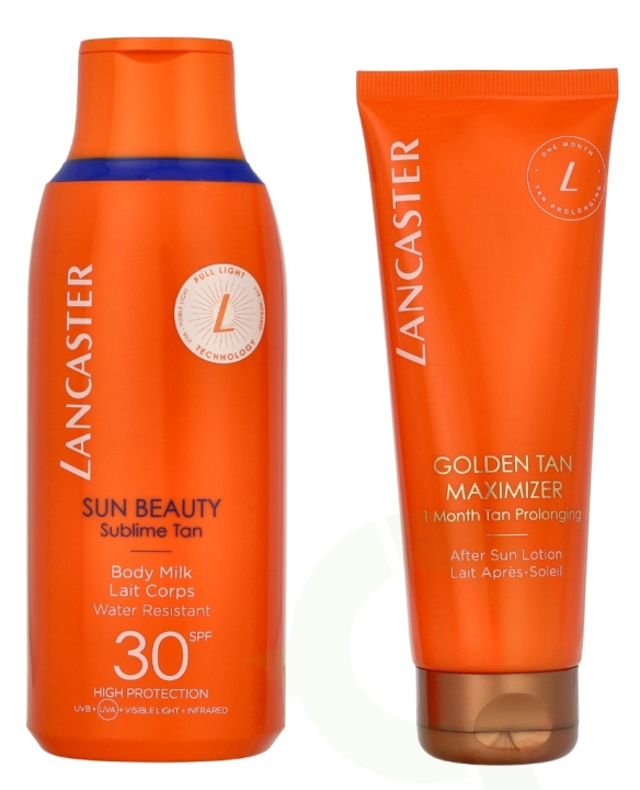 Lancaster Sun Beauty Set 300 ml Body Milk SPF30 175ml/Golden Tan Maximizer 125ml ryhmässä KAUNEUS JA TERVEYS / Ihonhoito / Rusketus / Aurinkosuoja @ TP E-commerce Nordic AB (D22058)