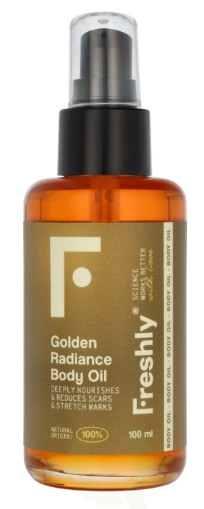 Freshly Cosmetics Golden Radiance Body Oil 100 ml ryhmässä KAUNEUS JA TERVEYS / Ihonhoito / Kehon hoito / Vartalovoide @ TP E-commerce Nordic AB (D22064)