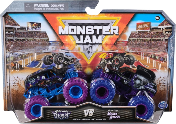 Monster Jam 1:64 Die Cast 2 pack - Son Uva Digger Vs. Mohawk Warrior (Mohawk Warrior) ryhmässä LELUT, TUOTTEET LAPSILLE JA VAUVOILLE / Leikkikalut, Askartelu &Pelit / Leikkiautot @ TP E-commerce Nordic AB (D22122)
