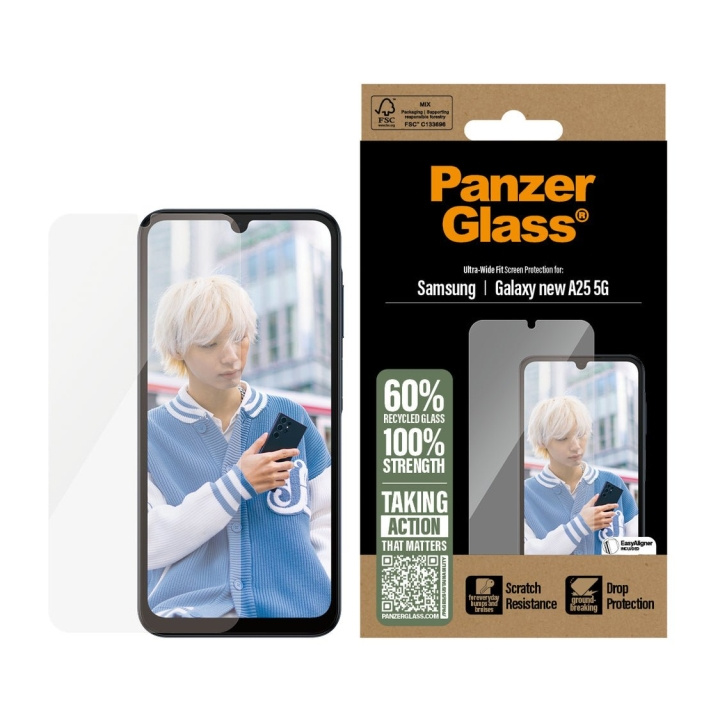 Panzer Lasi - Näytönsuoja Galaxy uusi A25 5G Ultra UWF ryhmässä ÄLYPUHELIMET JA TABLETIT / Puhelimen suojakotelo / Samsung @ TP E-commerce Nordic AB (D22214)