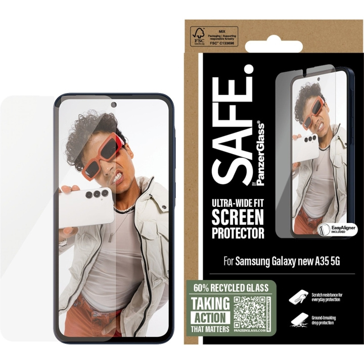 PanzerGlass - SAFE Näytönsuoja Galaxy uusi A36 5G UWF w. Aligner ryhmässä ÄLYPUHELIMET JA TABLETIT / Puhelimen suojakotelo / Samsung @ TP E-commerce Nordic AB (D22220)