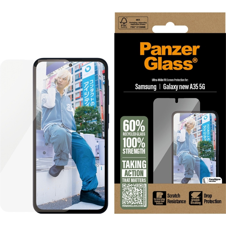 Panzer Lasi - Näytönsuoja Galaxy uusi A35 5G Ultra UWF ryhmässä ÄLYPUHELIMET JA TABLETIT / Puhelimen suojakotelo / Samsung @ TP E-commerce Nordic AB (D22223)