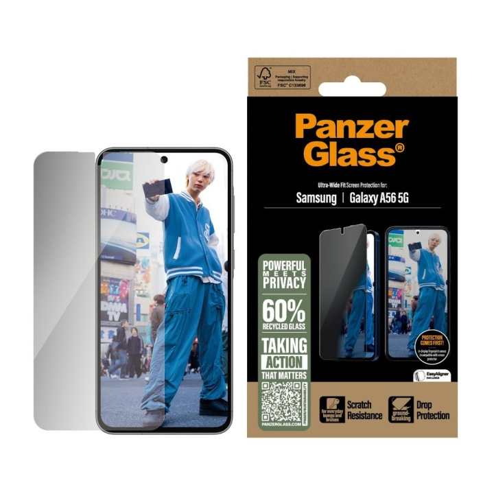Panzer Lasi - Yksityisyysnäyttö P Galaxy A55 5G Ultra, UWF ryhmässä ÄLYPUHELIMET JA TABLETIT / Puhelimen suojakotelo / Samsung @ TP E-commerce Nordic AB (D22228)