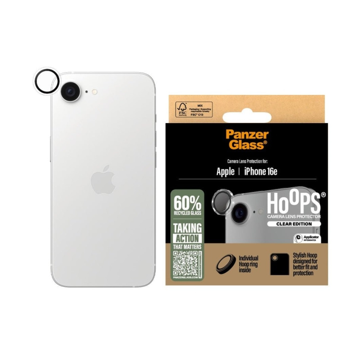 PanzerGlass Hoops- kameran linssin suojus - iPhone 16e ryhmässä ÄLYPUHELIMET JA TABLETIT / Puhelimen suojakotelo / Apple / iPhone 16 @ TP E-commerce Nordic AB (D22231)