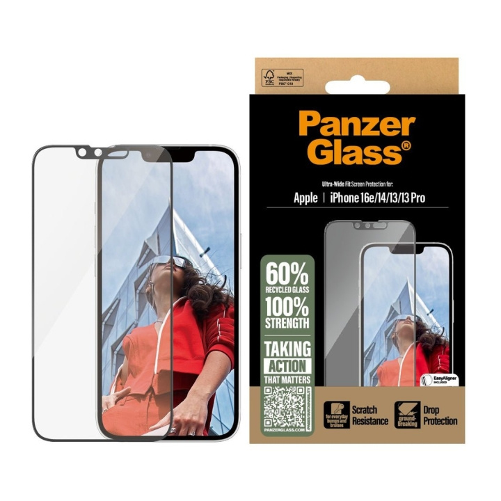 PanzerGlass Näytön suojaus - iPhone 16e - 14 - 13 - 13 Pro - Ultra-Wide Fit - erittäin leveä istuvuus ryhmässä ÄLYPUHELIMET JA TABLETIT / Puhelimen suojakotelo / Apple / iPhone 16 @ TP E-commerce Nordic AB (D22232)