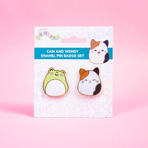Squishmallows Pin Badges x 2 Cam & Wendy - kompakti koko ryhmässä URHEILU, VAPAA-AIKA JA HARRASTUS / Hauskat tavarat / Keräilyesineet @ TP E-commerce Nordic AB (D22348)