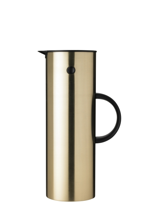 Stelton EM77 tyhjiökannu 1 L (harjattua messinkiä) ryhmässä URHEILU, VAPAA-AIKA JA HARRASTUS / Ulkoilu / Termos- ja vesipullot @ TP E-commerce Nordic AB (D22508)