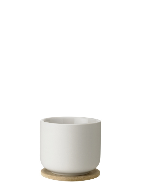 Stelton Theo kuppi aluslautasella 0,2 L (hiekka) ryhmässä URHEILU, VAPAA-AIKA JA HARRASTUS / Hauskat tavarat / Mukit @ TP E-commerce Nordic AB (D22545)