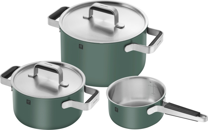 Zwilling Pure Kattila- ja pannusetti, 3-osainen - Grøn ryhmässä KOTI, TALOUS JA PUUTARHA / Keittiövälineet / Paistinpannut @ TP E-commerce Nordic AB (D22564)