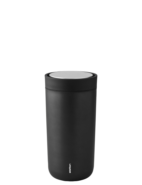 Stelton To-Go Click tyhjiöeristetty kuppi 0,4 L (musta metallinen) ryhmässä URHEILU, VAPAA-AIKA JA HARRASTUS / Ulkoilu / Termos- ja vesipullot @ TP E-commerce Nordic AB (D22572)
