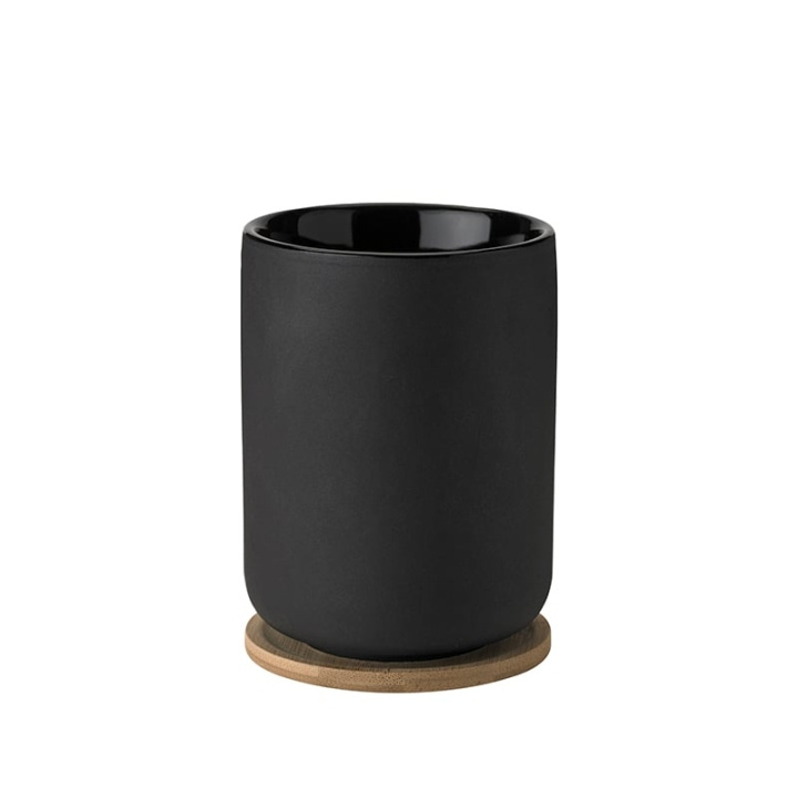 Stelton Theo Thermo Cup aluslautasella 0,25 L (musta) ryhmässä URHEILU, VAPAA-AIKA JA HARRASTUS / Hauskat tavarat / Mukit @ TP E-commerce Nordic AB (D22578)