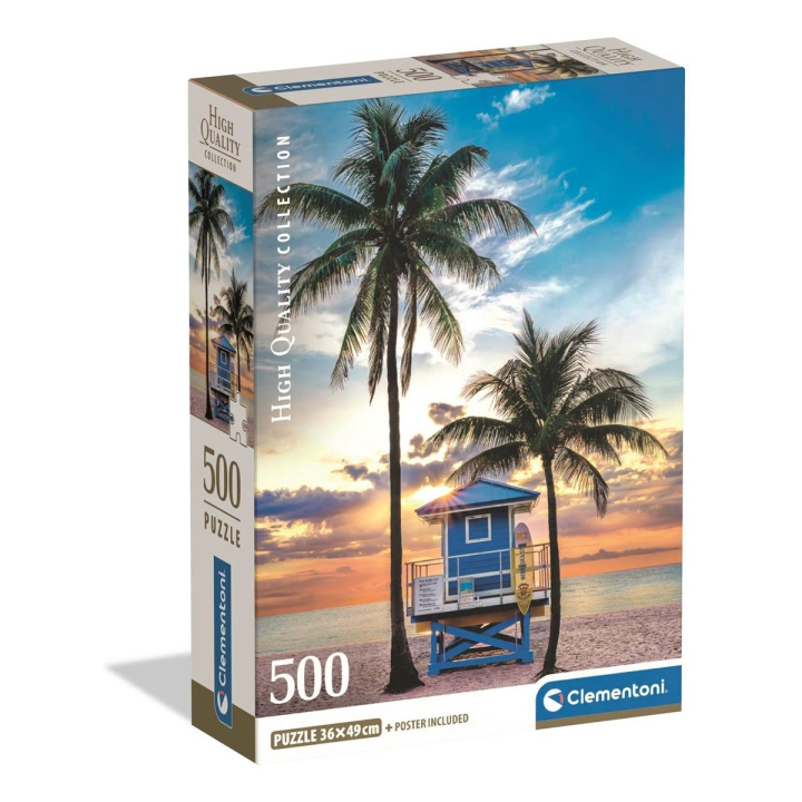 Clementoni Palapeli 500 Pcs CB High Quality Collection Miami Beach Florida ryhmässä URHEILU, VAPAA-AIKA JA HARRASTUS / Harrastus / Palapeli @ TP E-commerce Nordic AB (D22914)