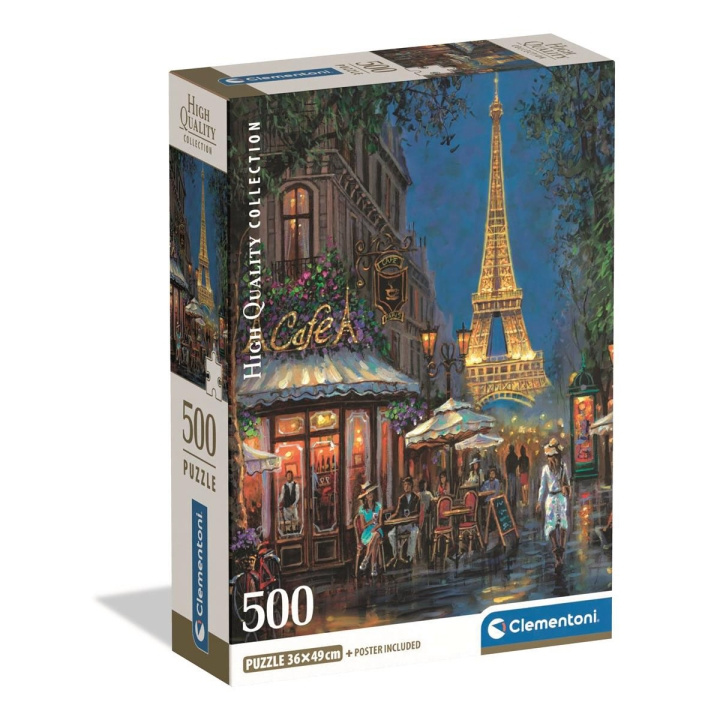 Clementoni Palapeli 500 Pcs CB High Quality Collection Night of the Eiffel Café ryhmässä URHEILU, VAPAA-AIKA JA HARRASTUS / Harrastus / Palapeli @ TP E-commerce Nordic AB (D22915)