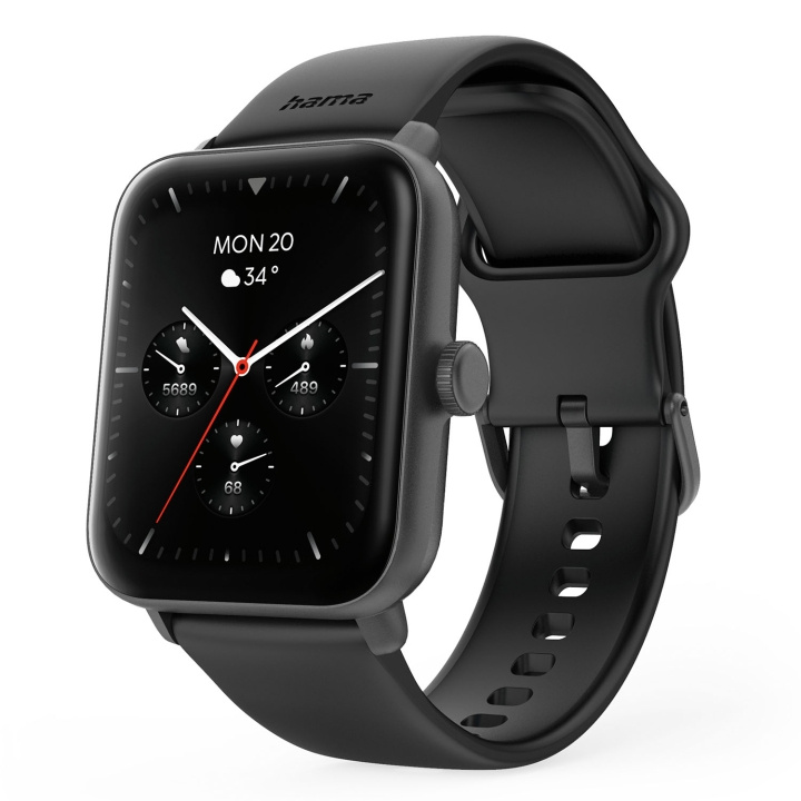 Hama Smart Watch 6010 Svart ryhmässä URHEILU, VAPAA-AIKA JA HARRASTUS / Urheilu- ja sykekellot / Älykellot @ TP E-commerce Nordic AB (D22943)