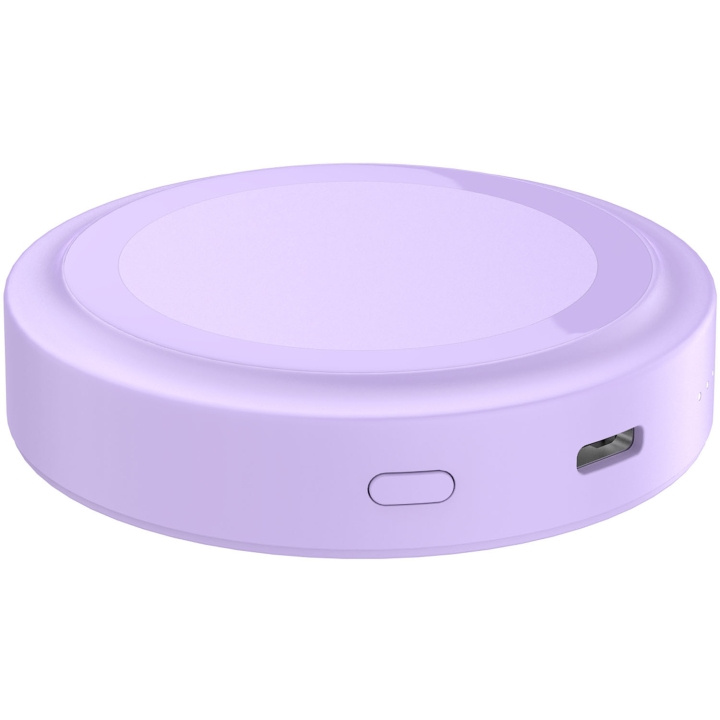 Celly Powerbank 3.000 mAh 5W MagSafe-kompatibel Lila ryhmässä ÄLYPUHELIMET JA TABLETIT / Laturit & Kaapelit / Powerbanks @ TP E-commerce Nordic AB (D22981)