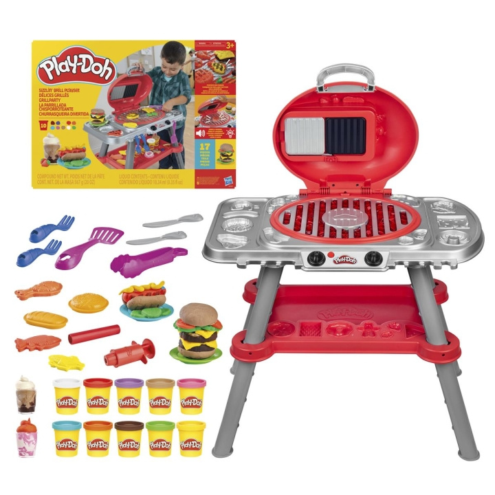 PLAY-DOH Sizzlin\' Grill Playset ryhmässä LELUT, TUOTTEET LAPSILLE JA VAUVOILLE / Leikkikalut, Askartelu &Pelit / Lelusarja @ TP E-commerce Nordic AB (D23060)