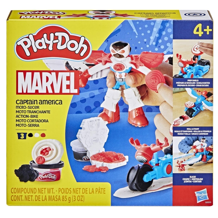 PLAY-DOH Marvel Captain America Moto Slicer ryhmässä LELUT, TUOTTEET LAPSILLE JA VAUVOILLE / Leikkikalut, Askartelu &Pelit / Lelusarja @ TP E-commerce Nordic AB (D23061)