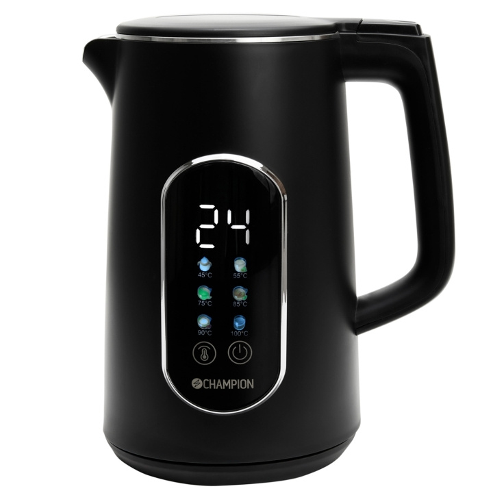 Champion Vattenkokare Digital Temp Varmhållning 1,7L VK800 Mattsvart ryhmässä KOTI, TALOUS JA PUUTARHA / Kodinkoneet / Vesi ja mehu / Vedenkeitin @ TP E-commerce Nordic AB (D23281)