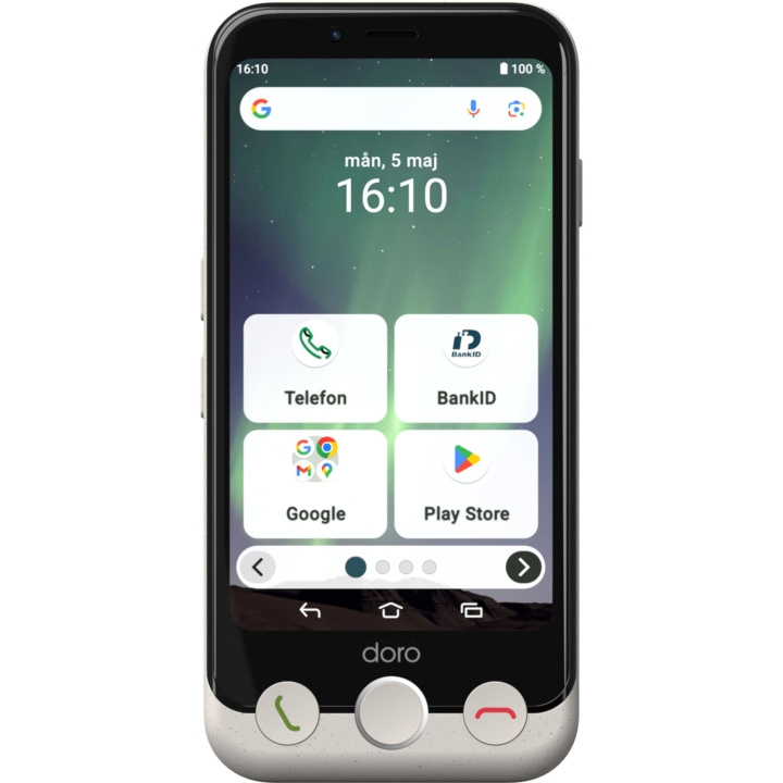 Doro Smartphone 4G Aurora A11 Ben-vit ryhmässä ÄLYPUHELIMET JA TABLETIT / Kännykät & smartphones @ TP E-commerce Nordic AB (D23282)
