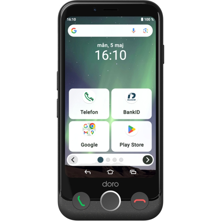 Doro Smartphone 4G Aurora A11 Grafit-grå ryhmässä ÄLYPUHELIMET JA TABLETIT / Kännykät & smartphones @ TP E-commerce Nordic AB (D23283)
