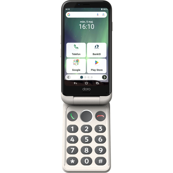 Doro Smartphone 4G Aurora A21 Ben-vit ryhmässä ÄLYPUHELIMET JA TABLETIT / Kännykät & smartphones @ TP E-commerce Nordic AB (D23284)